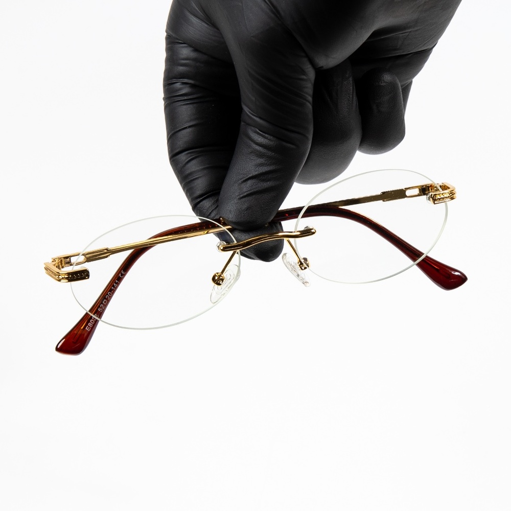 Gold Frame Vintage Oval Men's Clear Lens Glasses